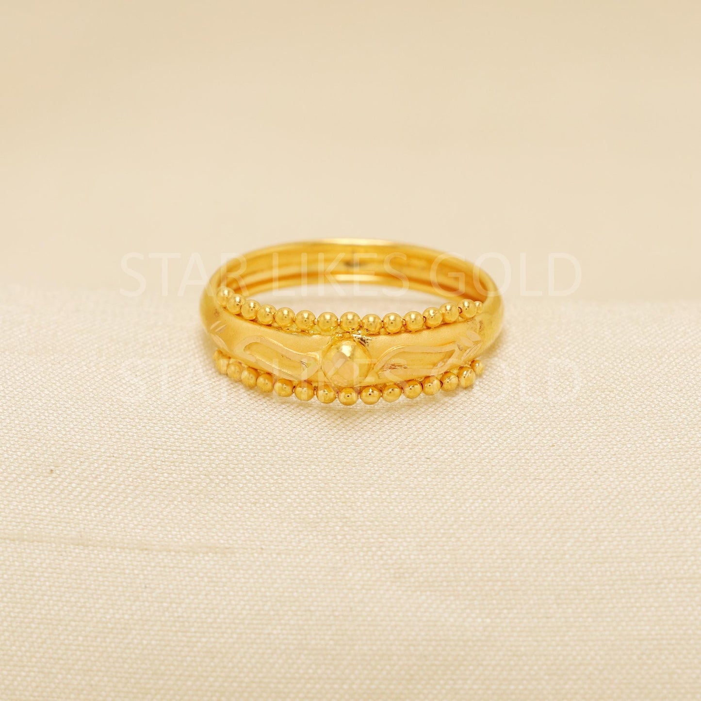 Handcrafted 22k Pure Gold handmade Rings - Artisan Jewelry, 22k Jewelry, Designer Gold Ring, Hallmarked, PR1917