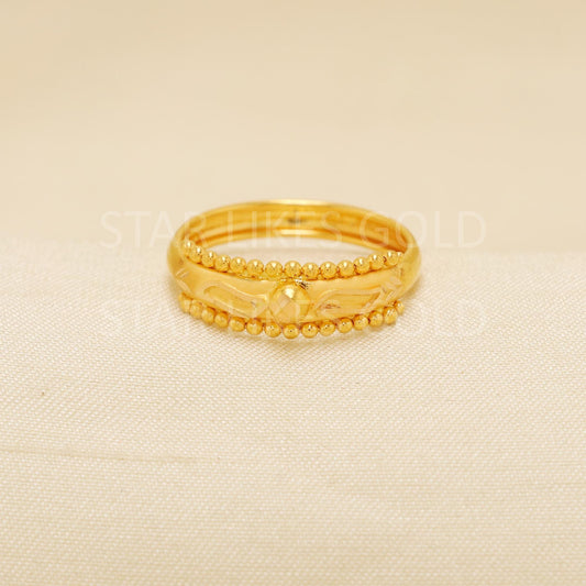 Handcrafted 22k Pure Gold handmade Rings - Artisan Jewelry, 22k Jewelry, Designer Gold Ring, Hallmarked, PR1917
