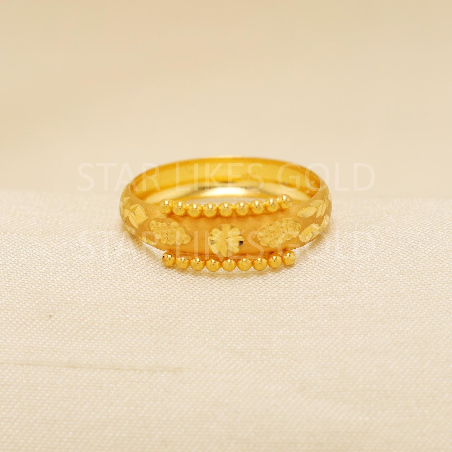 Handcrafted 22k Pure Gold handmade Rings - Artisan Jewelry, 22k Jewelry, Designer Gold Ring, Hallmarked, PR1918