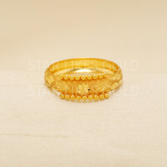 Handcrafted 22k Pure Gold handmade Rings - Artisan Jewelry, 22k Jewelry, Designer Gold Ring, Hallmarked, PR1918
