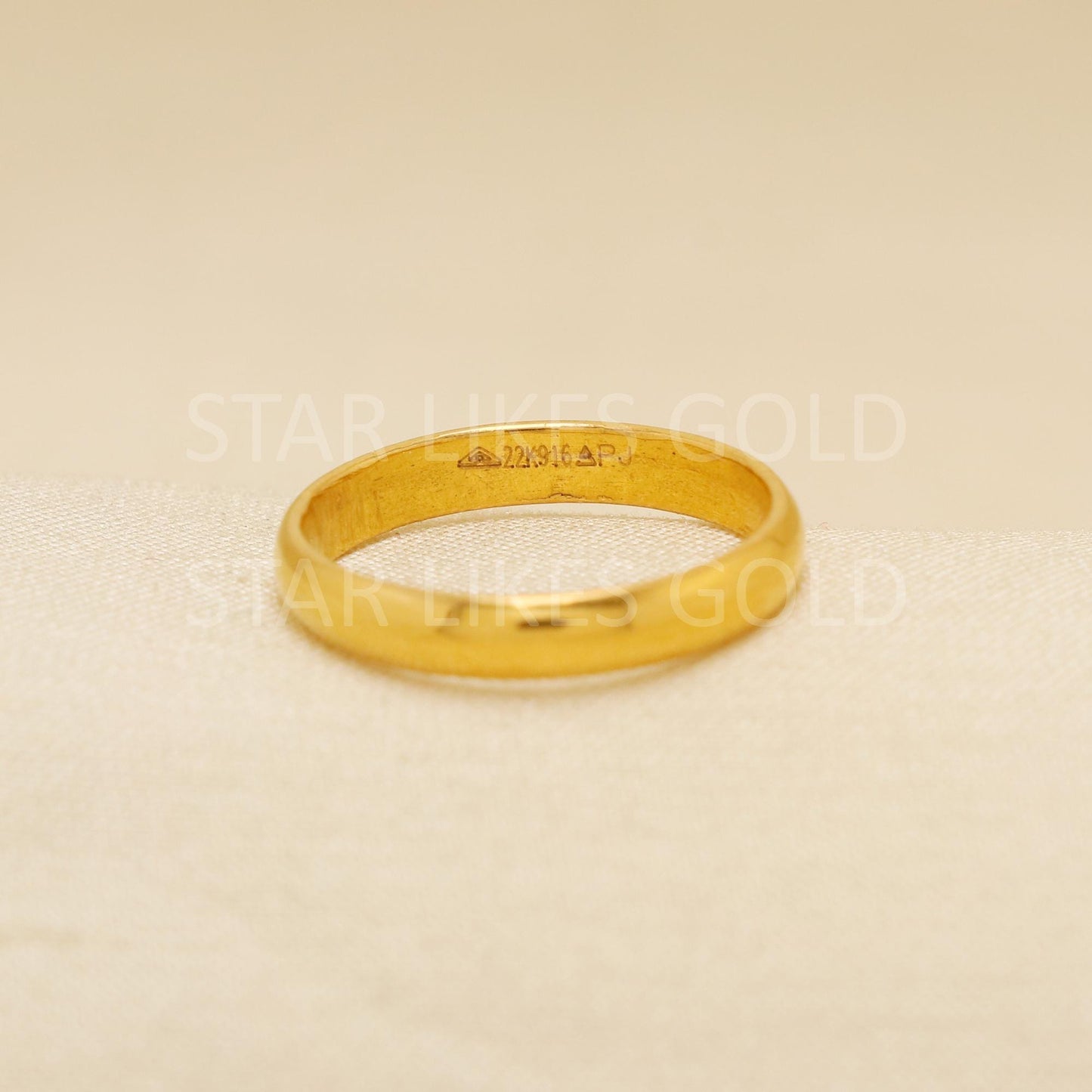 Handcrafted 22k Pure Gold handmade Rings - Artisan Jewelry, 22k Jewelry, Designer Gold Ring, Hallmarked, PR1919