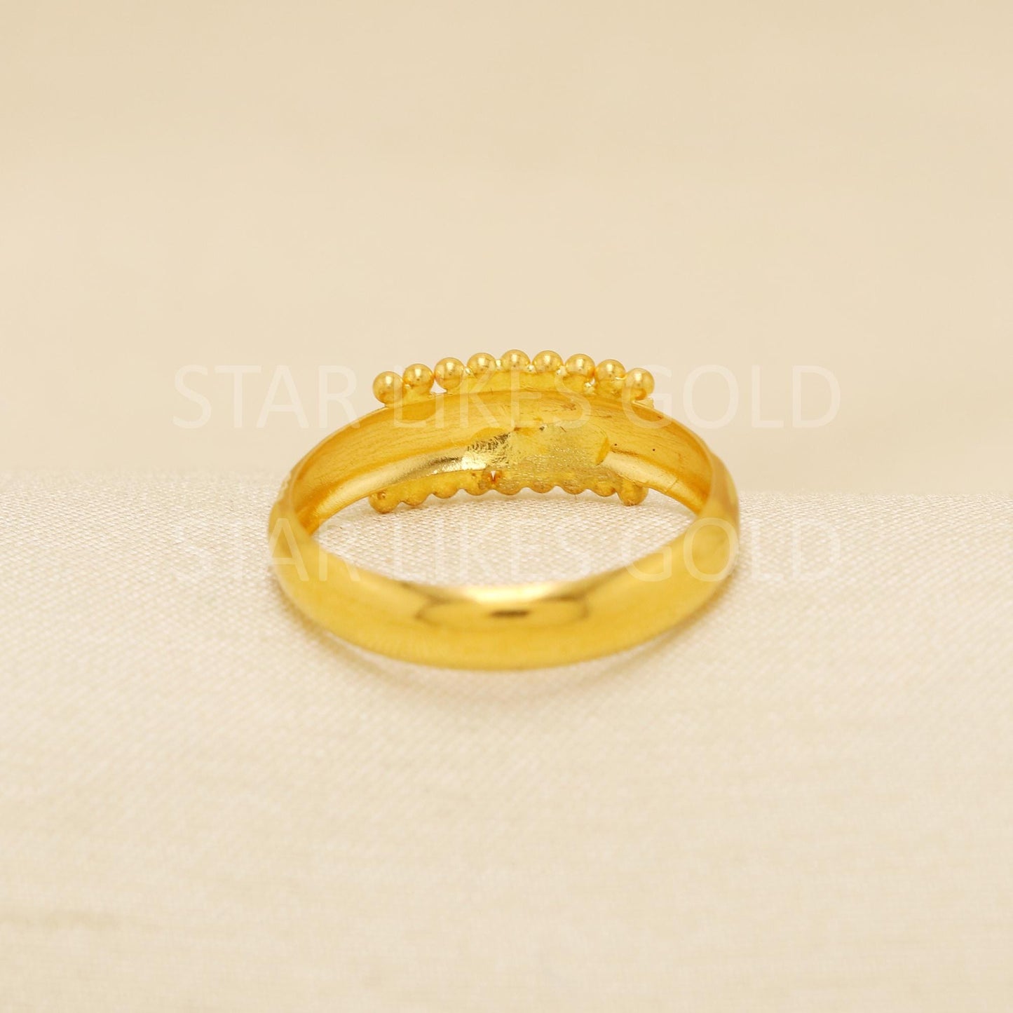 Handcrafted 22k Pure Gold handmade Rings - Artisan Jewelry, 22k Jewelry, Designer Gold Ring, Hallmarked, PR1920