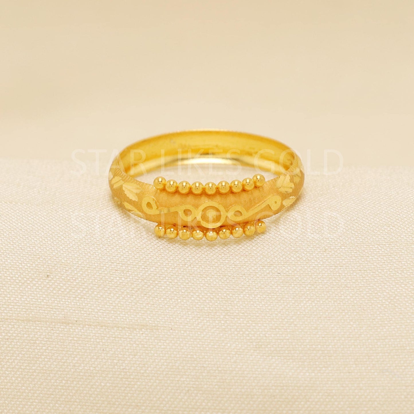 Handcrafted 22k Pure Gold handmade Rings - Artisan Jewelry, 22k Jewelry, Designer Gold Ring, Hallmarked, PR1922