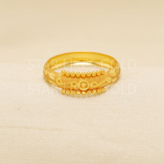 Handcrafted 22k Pure Gold handmade Rings - Artisan Jewelry, 22k Jewelry, Designer Gold Ring, Hallmarked, PR1922