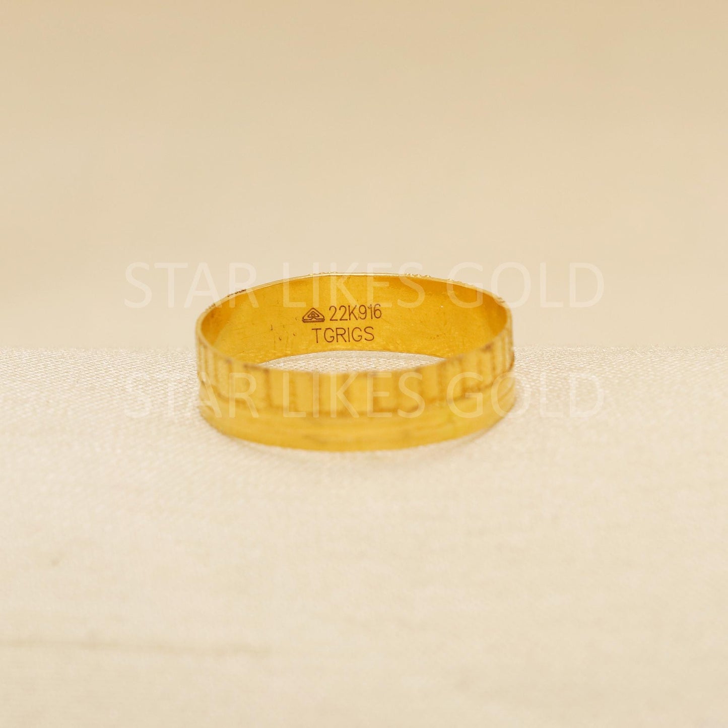 Handcrafted 22k Pure Gold handmade Rings - Artisan Jewelry, 22k Jewelry, Designer Gold Ring, Hallmarked, PR1923