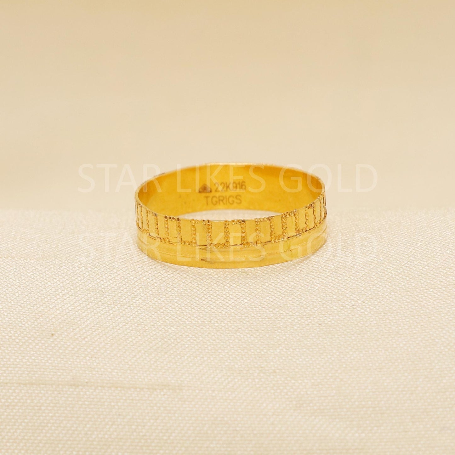 Handcrafted 22k Pure Gold handmade Rings - Artisan Jewelry, 22k Jewelry, Designer Gold Ring, Hallmarked, PR1923