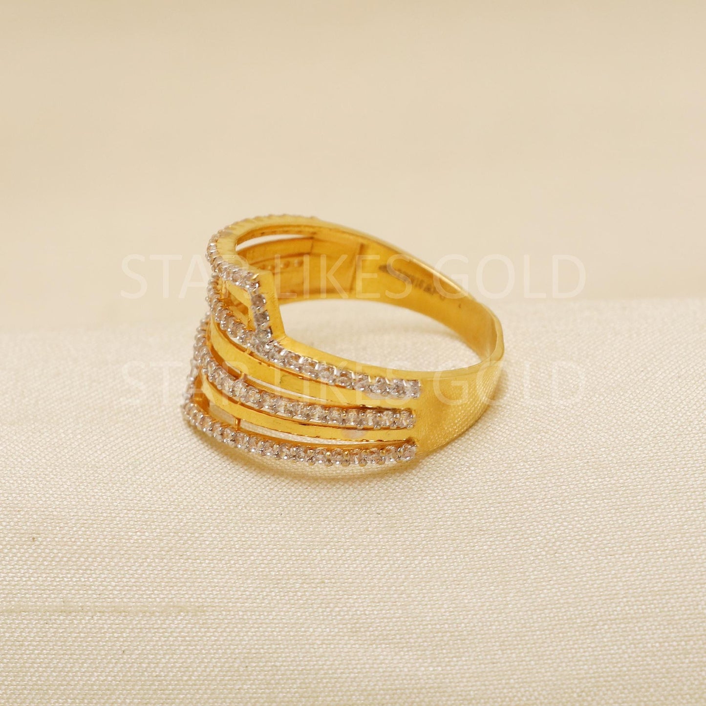 Handcrafted 22k Pure Gold handmade Rings - Artisan Jewelry, 22k Jewelry, Designer Gold Ring, Hallmarked, PR1928