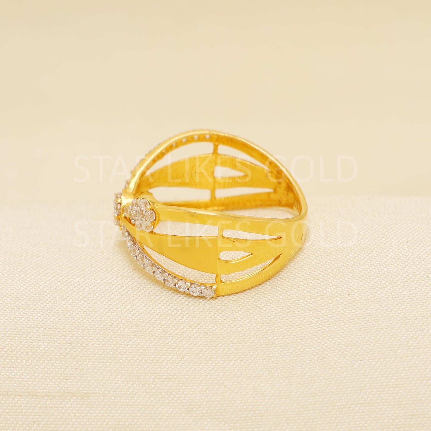 Handcrafted 22k Pure Gold handmade Rings - Artisan Jewelry, 22k Jewelry, Designer Gold Ring, Hallmarked, PR1929
