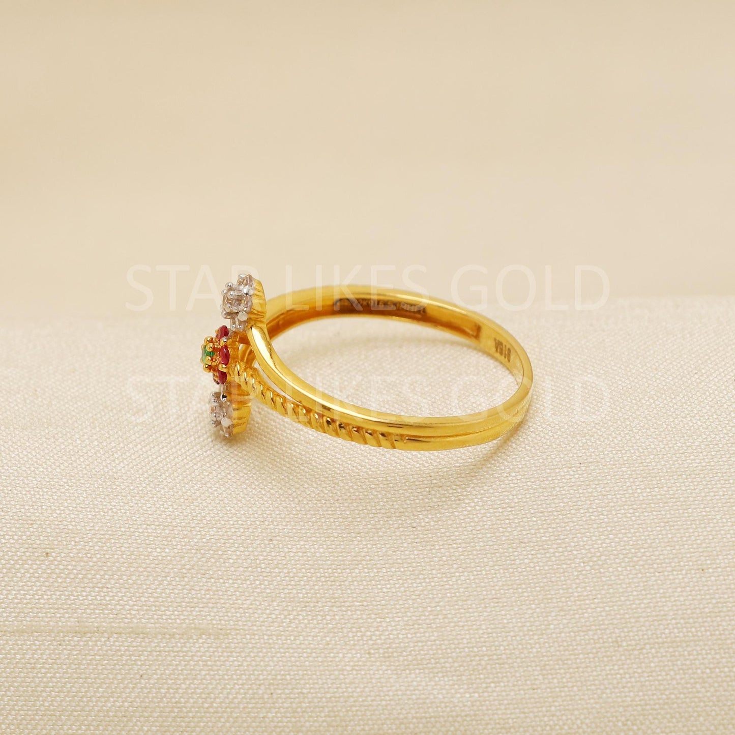Handcrafted 22k Pure Gold handmade Rings - Artisan Jewelry, 22k Jewelry, Designer Gold Ring, Hallmarked, PR1930