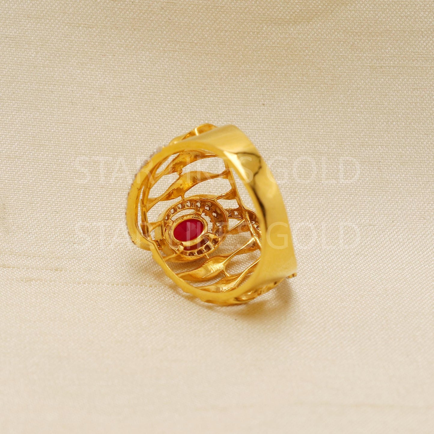 Handcrafted 22k Pure Gold handmade Rings - Artisan Jewelry, 22k Jewelry, Designer Gold Ring, Hallmarked, PR1931