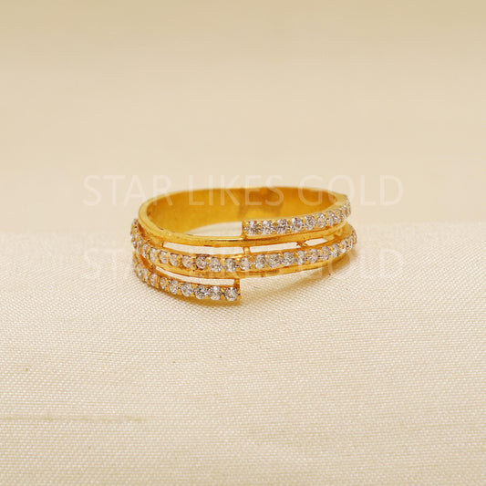 Handcrafted 22k Pure Gold handmade Rings - Artisan Jewelry, 22k Jewelry, Designer Gold Ring, Hallmarked, PR1935