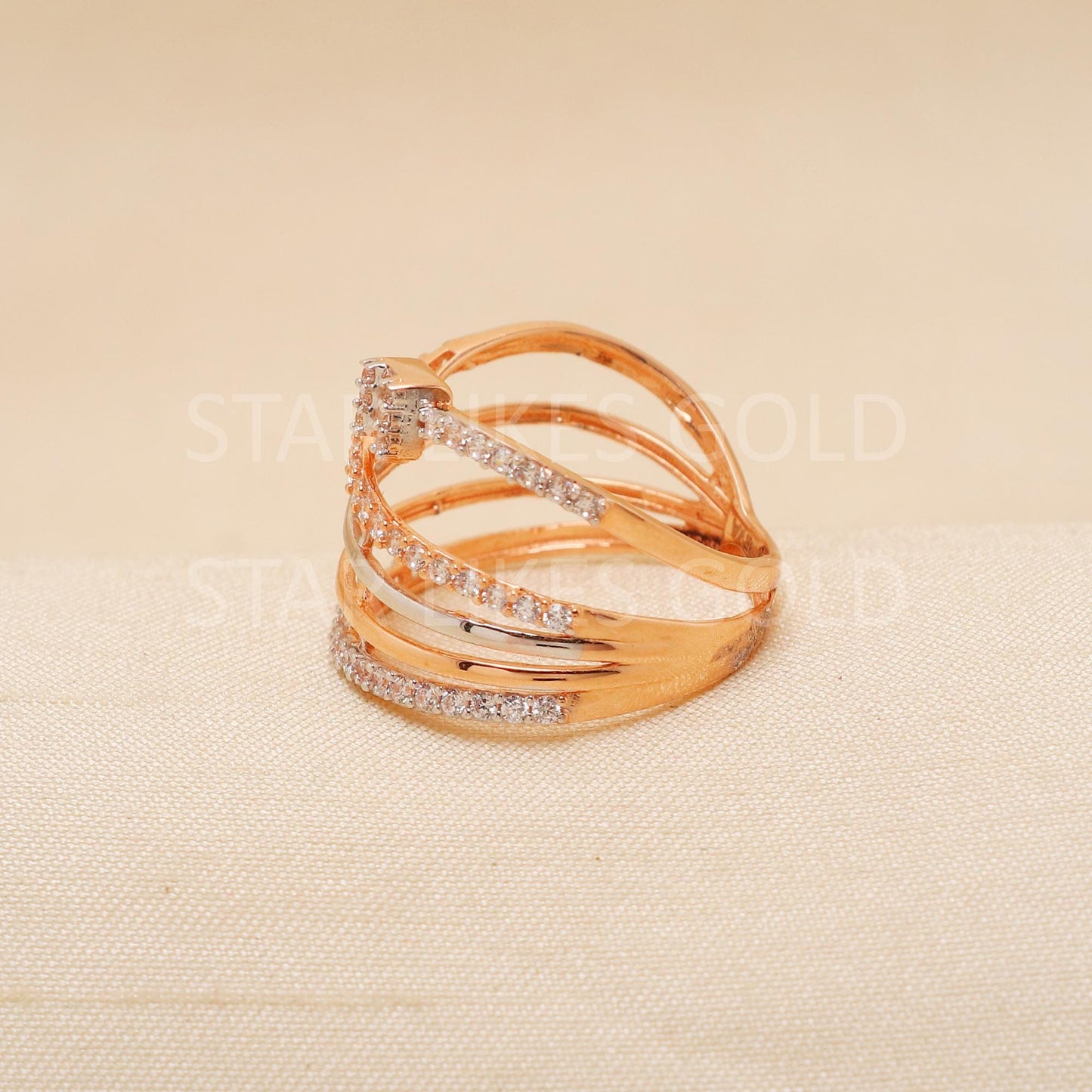 Handcrafted 18k Pure Gold handmade Rings - Artisan Jewelry, 22k Jewelry, Designer Gold Ring, Hallmarked, PR1936