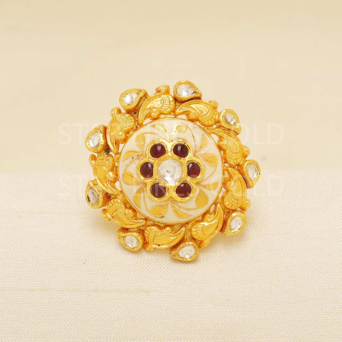 Handcrafted 22k Pure Gold handmade Rings - Artisan Jewelry, 22k Jewelry, Designer Gold Ring, Hallmarked, PR1937