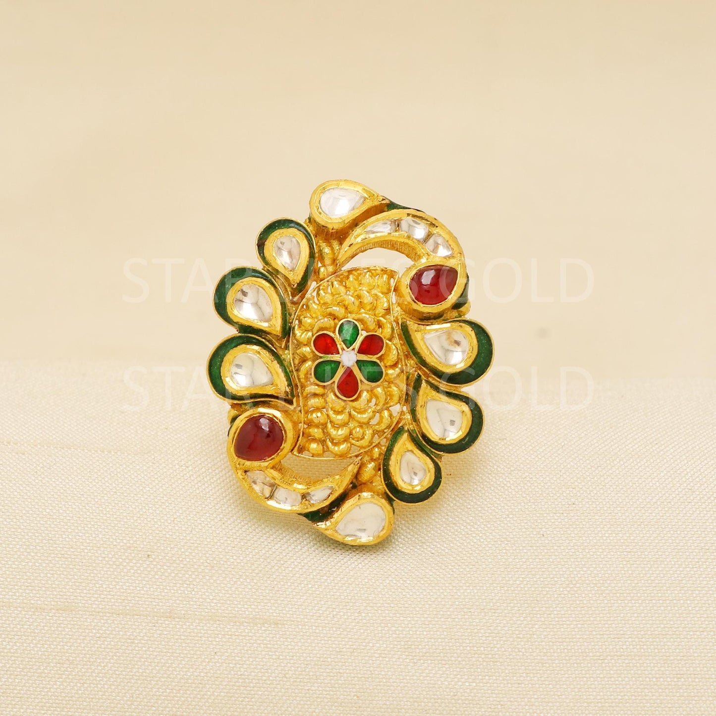 Handcrafted 22k Pure Gold handmade Rings - Artisan Jewelry, 22k Jewelry, Designer Gold Ring, Hallmarked, PR1943