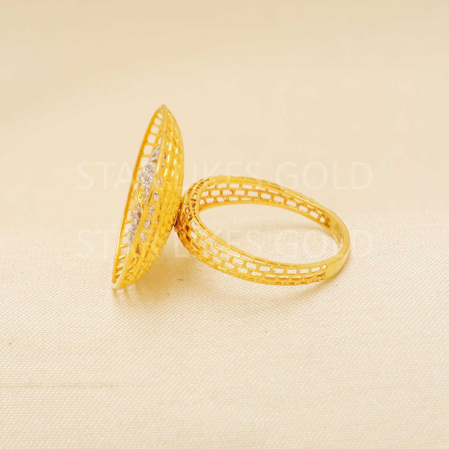 Handcrafted 22k Pure Gold handmade Rings - Artisan Jewelry, 22k Jewelry, Designer Gold Ring, Hallmarked, PR1947