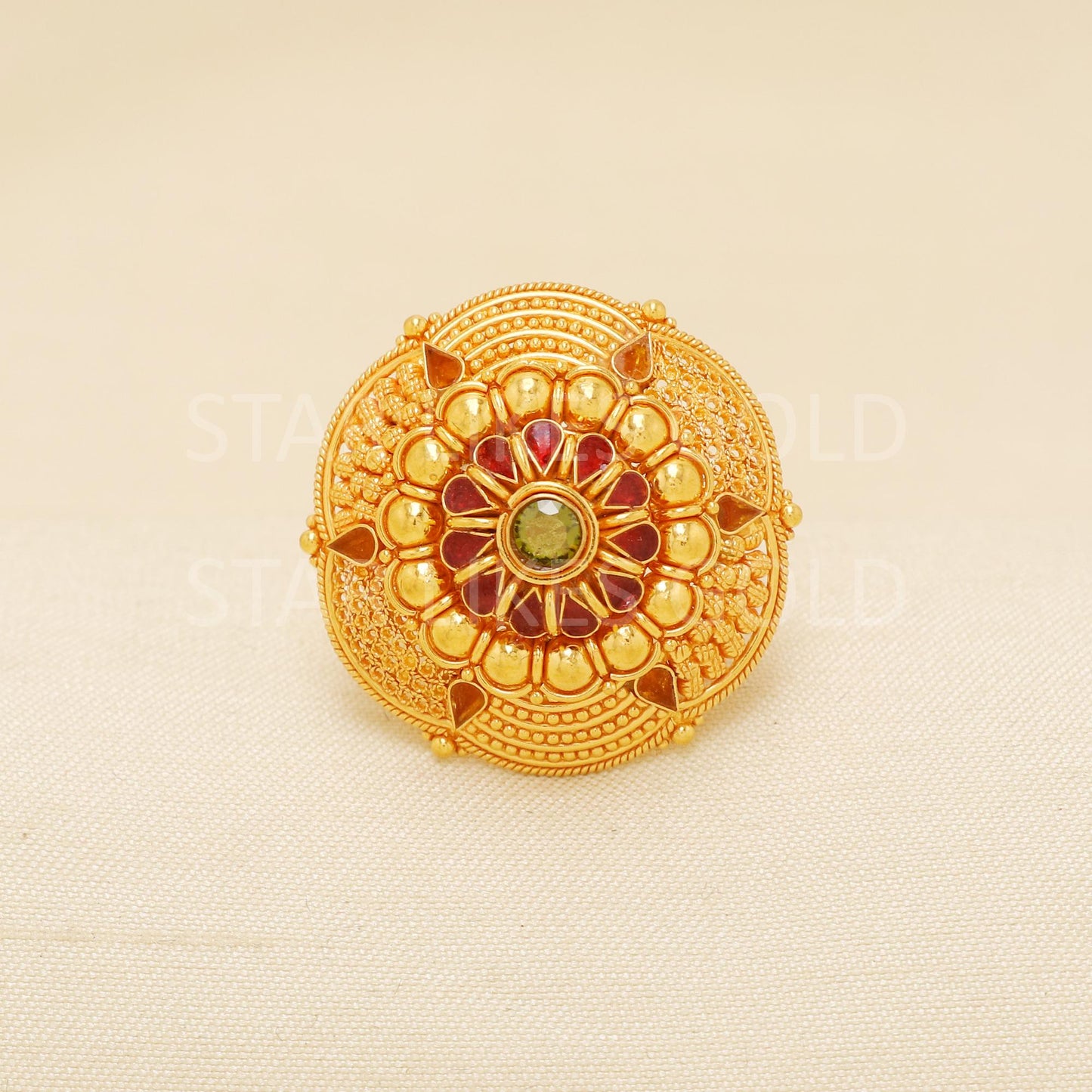 Handcrafted 22k Pure Gold handmade Rings - Artisan Jewelry, 22k Jewelry, Designer Gold Ring, Hallmarked, PR1948