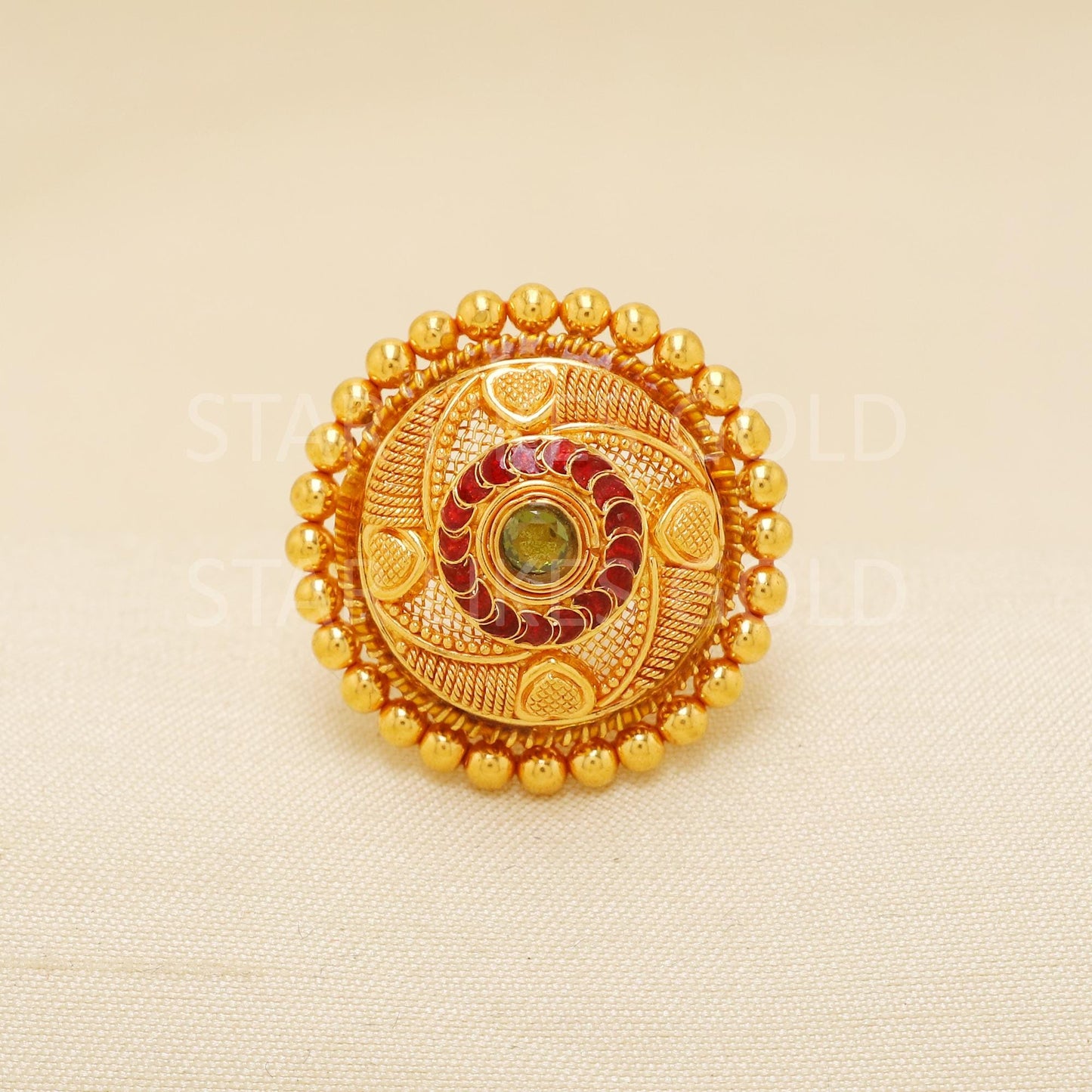 Handcrafted 22k Pure Gold handmade Rings - Artisan Jewelry, 22k Jewelry, Designer Gold Ring, Hallmarked, PR1949