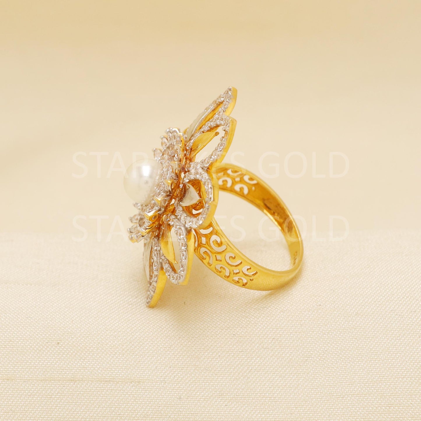 Handcrafted 22k Pure Gold handmade Rings - Artisan Jewelry, 22k Jewelry, Designer Gold Ring, Hallmarked, PR1953