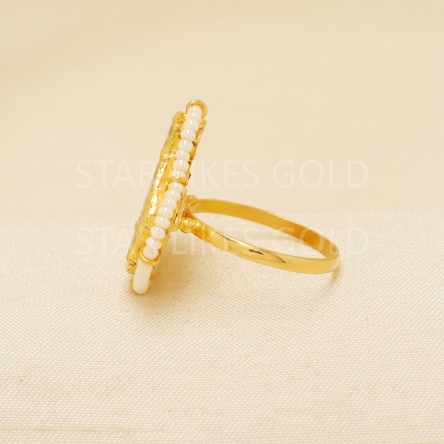 Handcrafted 22k Pure Gold handmade Rings - Artisan Jewelry, 22k Jewelry, Designer Gold Ring, Hallmarked, PR1954