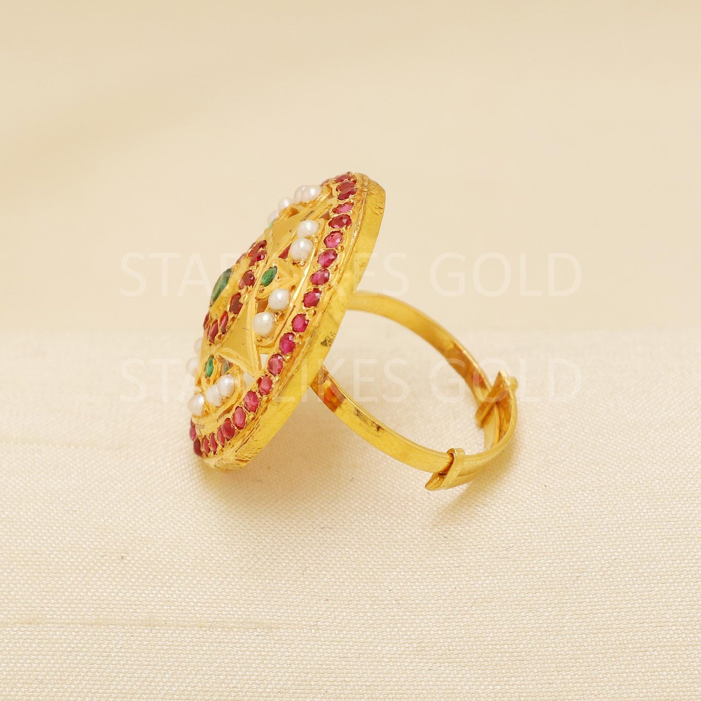 Handcrafted 22k Pure Gold handmade Rings - Artisan Jewelry, 22k Jewelry, Designer Gold Ring, Hallmarked, PR1955