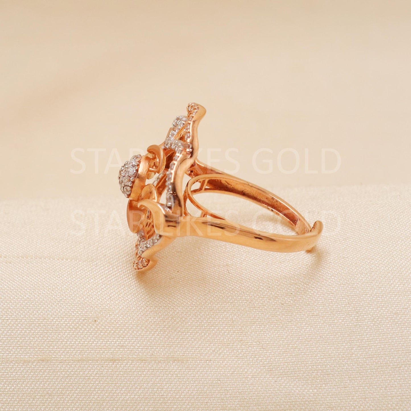 Handcrafted 18k Pure Gold handmade Rings - Artisan Jewelry, 22k Jewelry, Designer Gold Ring, Hallmarked, PR1957
