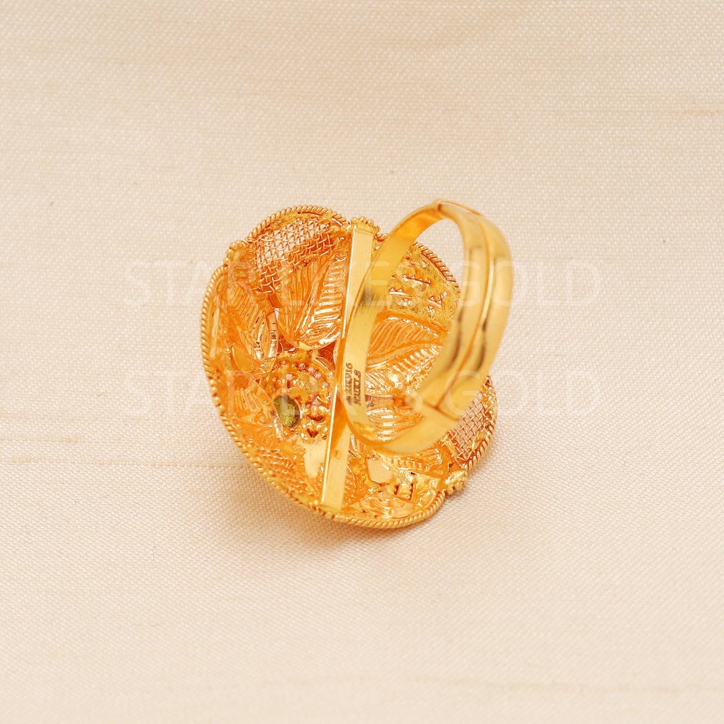 Handcrafted 22k Pure Gold handmade Rings - Artisan Jewelry, 22k Jewelry, Designer Gold Ring, Hallmarked, PR1958
