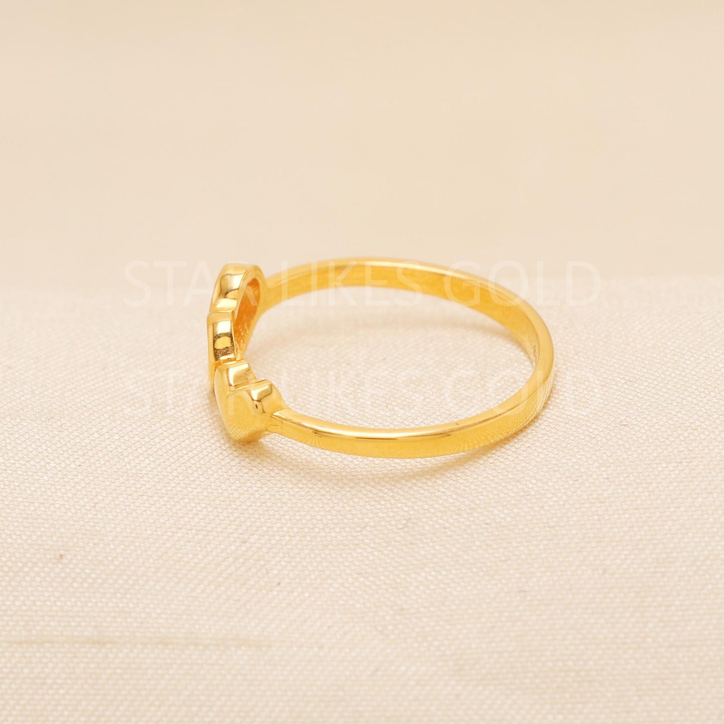 Handcrafted 22k Pure Gold handmade Rings - Artisan Jewelry, 22k Jewelry, Designer Gold Ring, Hallmarked, PR1962
