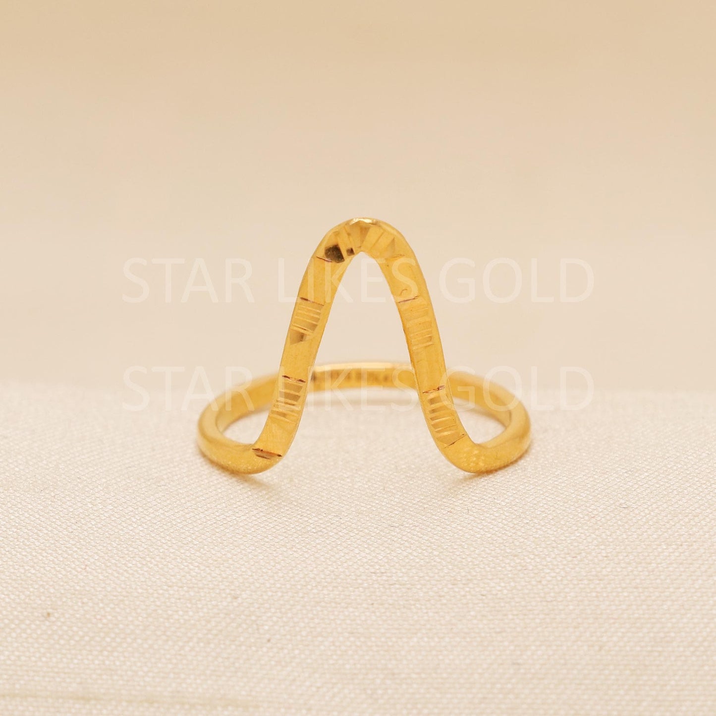 Handcrafted 22k Pure Gold handmade Rings - Artisan Jewelry, 22k Jewelry, Designer Gold Ring, Hallmarked, PR1963
