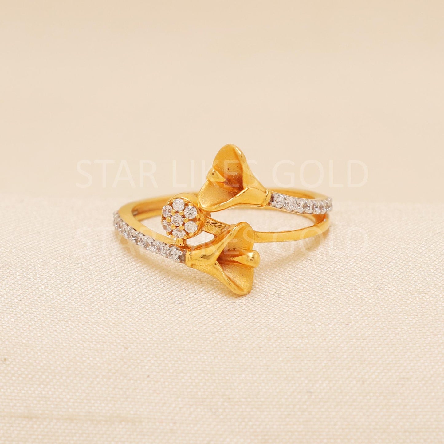Handcrafted 22k Pure Gold handmade Rings - Artisan Jewelry, 22k Jewelry, Designer Gold Ring, Hallmarked, PR1964