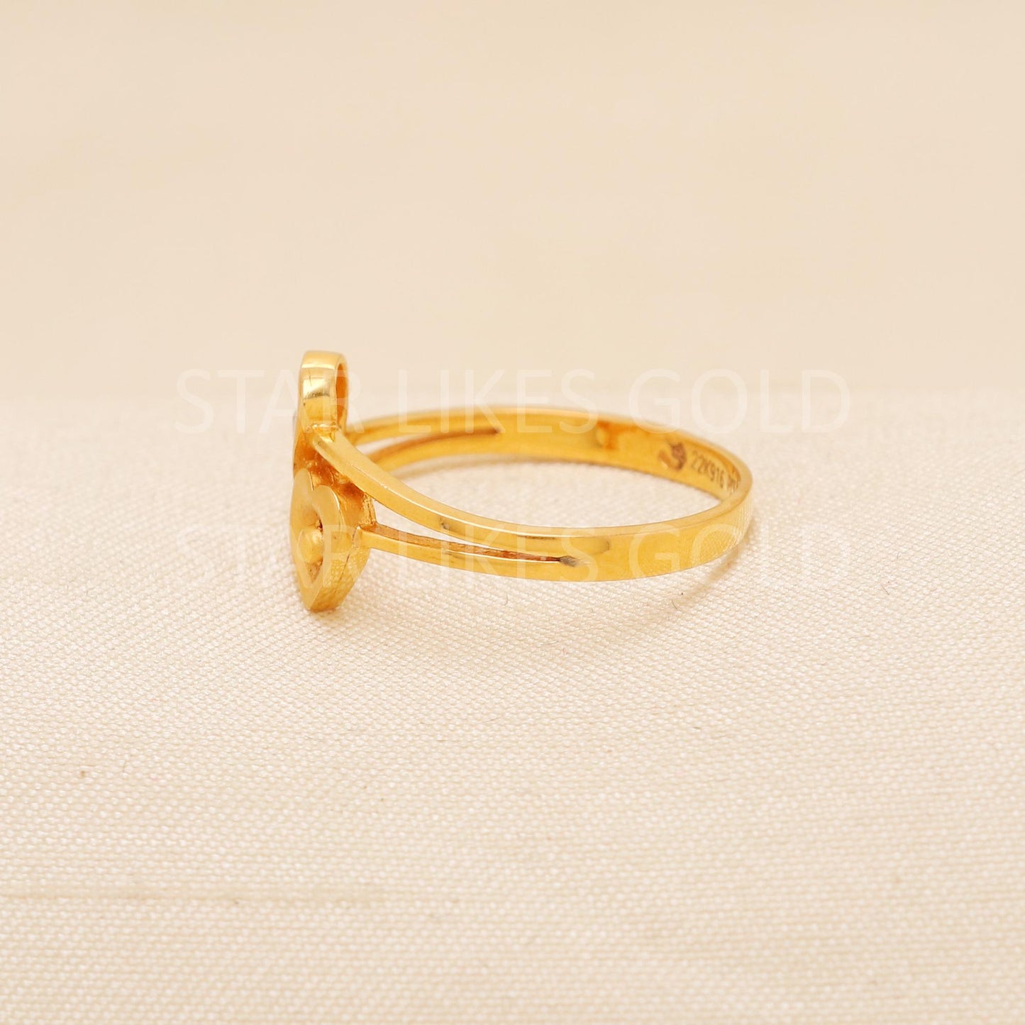 Handcrafted 22k Pure Gold handmade Rings - Artisan Jewelry, 22k Jewelry, Designer Gold Ring, Hallmarked, PR2175