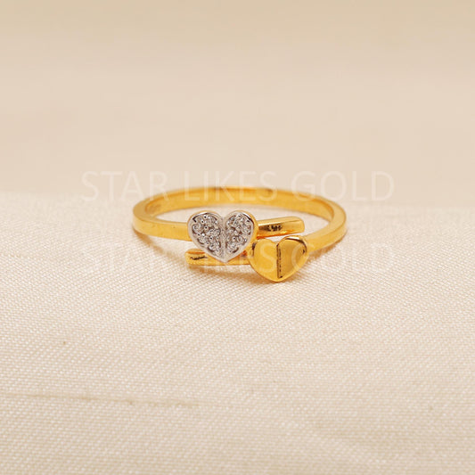 Handcrafted 22k Pure Gold handmade Rings - Artisan Jewelry, 22k Jewelry, Designer Gold Ring, Hallmarked, PR1968