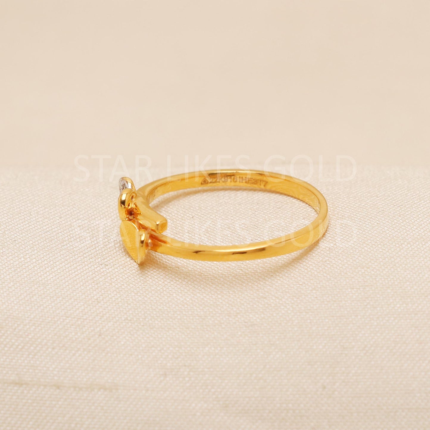 Handcrafted 22k Pure Gold handmade Rings - Artisan Jewelry, 22k Jewelry, Designer Gold Ring, Hallmarked, PR1968