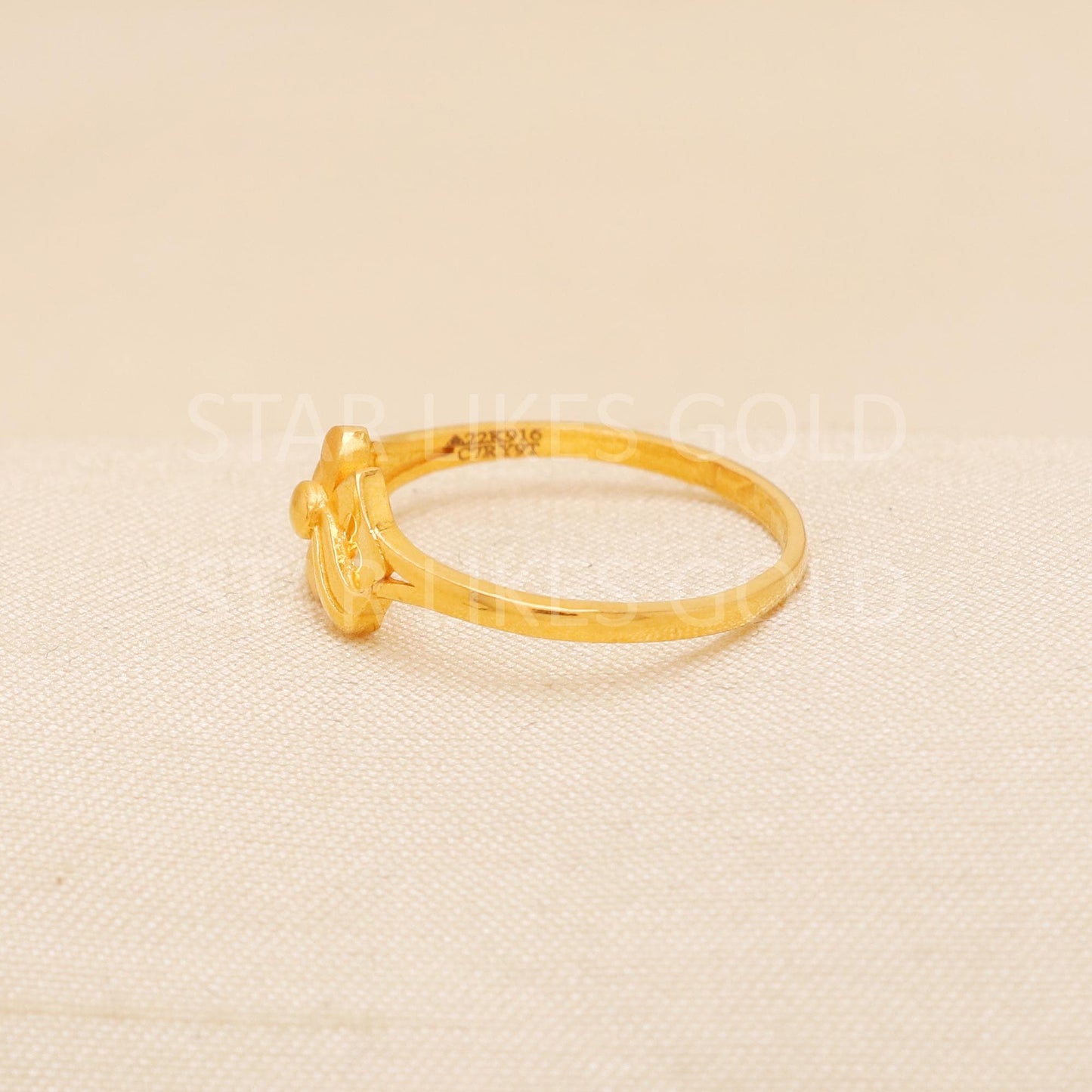 Handcrafted 22k Pure Gold handmade Rings - Artisan Jewelry, 22k Jewelry, Designer Gold Ring, Hallmarked, PR1970