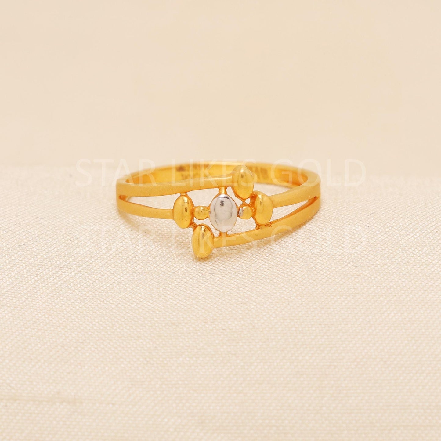 Handcrafted 22k Pure Gold handmade Rings - Artisan Jewelry, 22k Jewelry, Designer Gold Ring, Hallmarked, PR2174