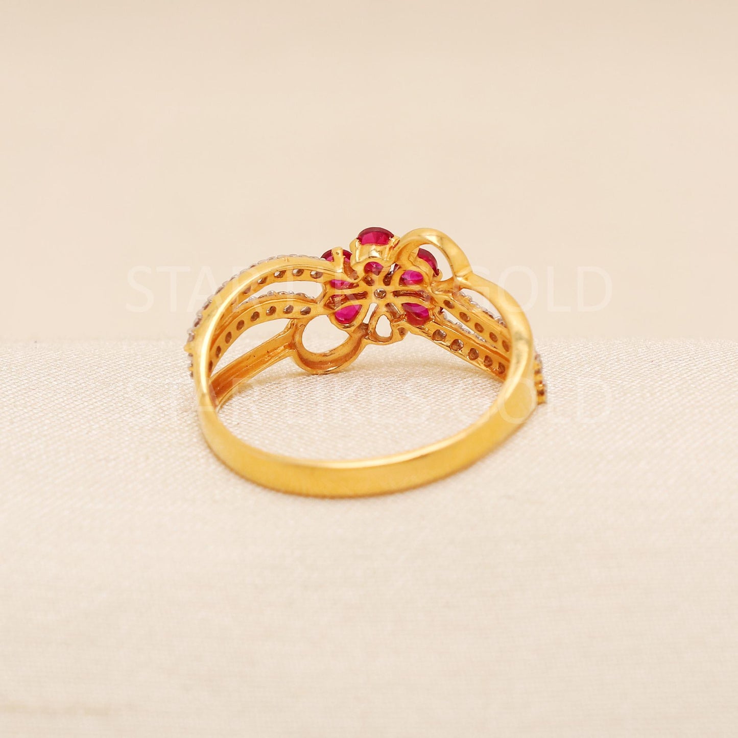 Handcrafted 22k Pure Gold handmade Rings - Artisan Jewelry, 22k Jewelry, Designer Gold Ring, Hallmarked, PR1976