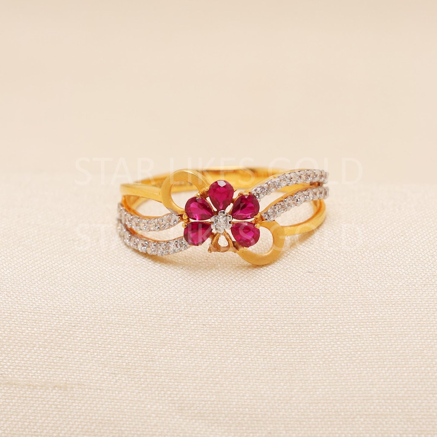 Handcrafted 22k Pure Gold handmade Rings - Artisan Jewelry, 22k Jewelry, Designer Gold Ring, Hallmarked, PR1976