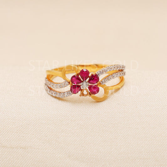 Handcrafted 22k Pure Gold handmade Rings - Artisan Jewelry, 22k Jewelry, Designer Gold Ring, Hallmarked, PR1976