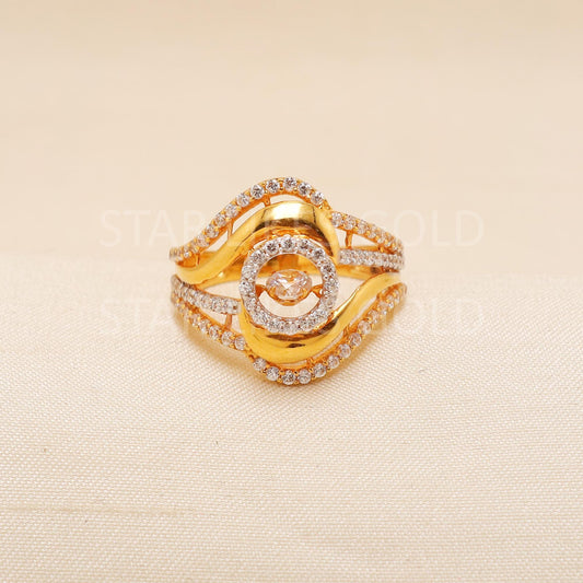 Handcrafted 22k Pure Gold handmade Rings - Artisan Jewelry, 22k Jewelry, Designer Gold Ring, Hallmarked, PR1978
