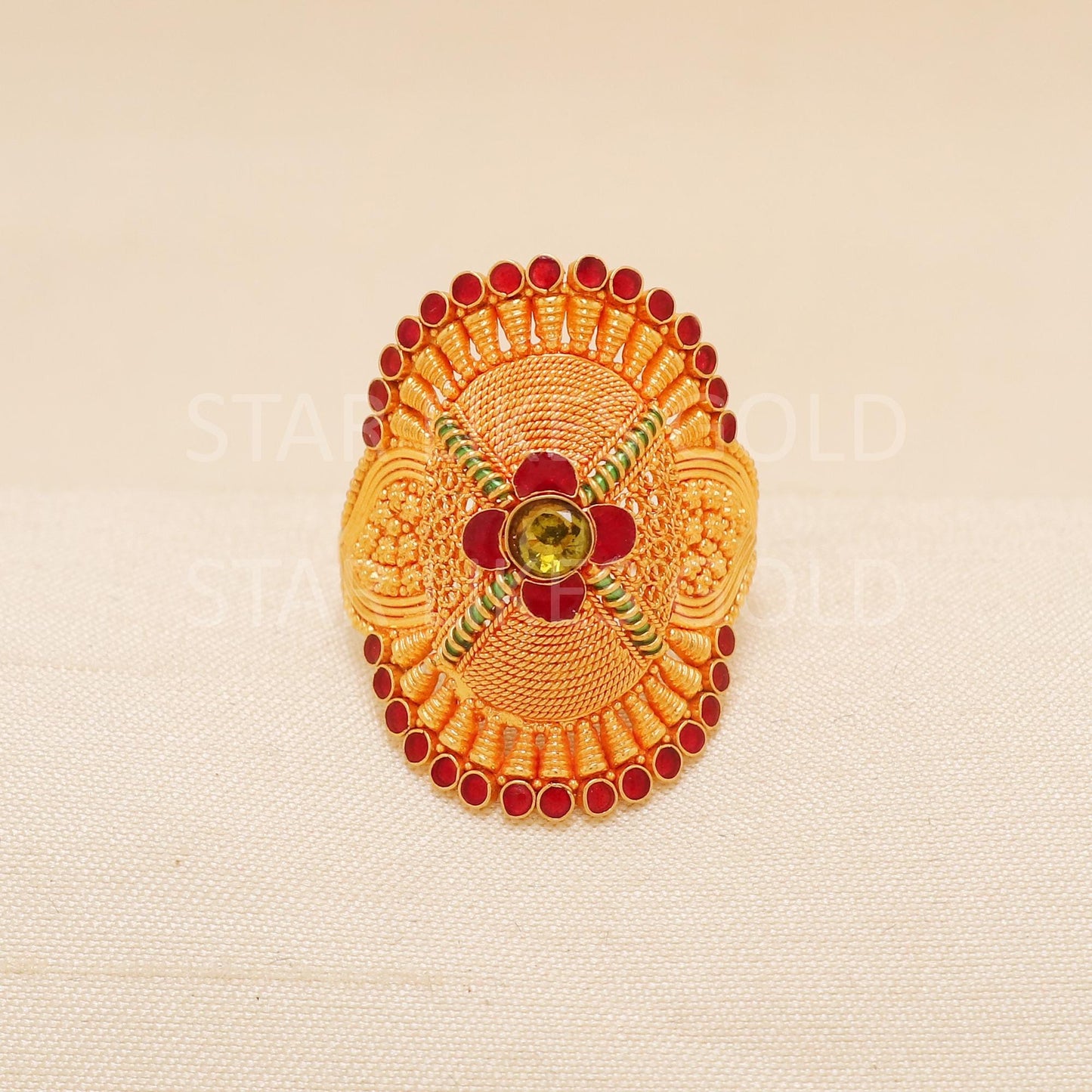 Handcrafted 22k Pure Gold handmade Rings - Artisan Jewelry, 22k Jewelry, Designer Gold Ring, Hallmarked, PR1984