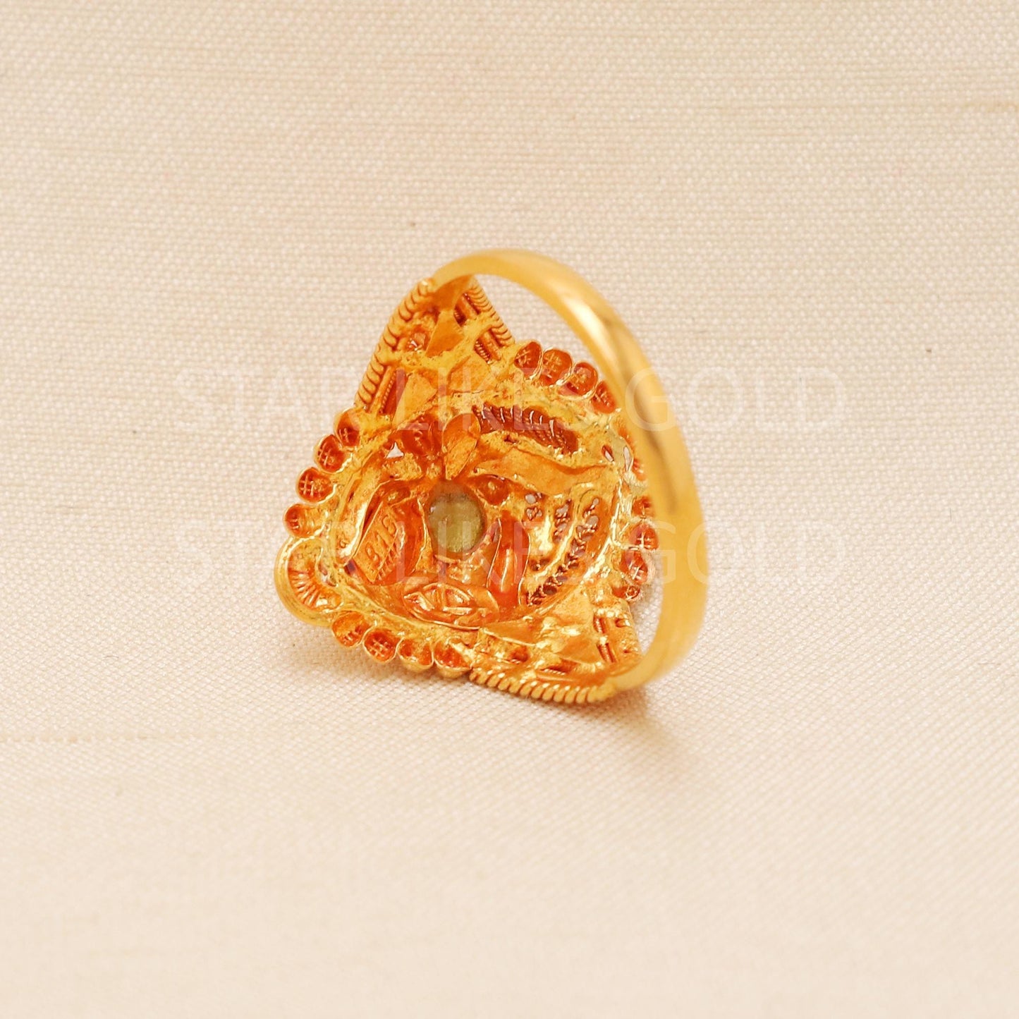 Handcrafted 22k Pure Gold handmade Rings - Artisan Jewelry, 22k Jewelry, Designer Gold Ring, Hallmarked, PR1985
