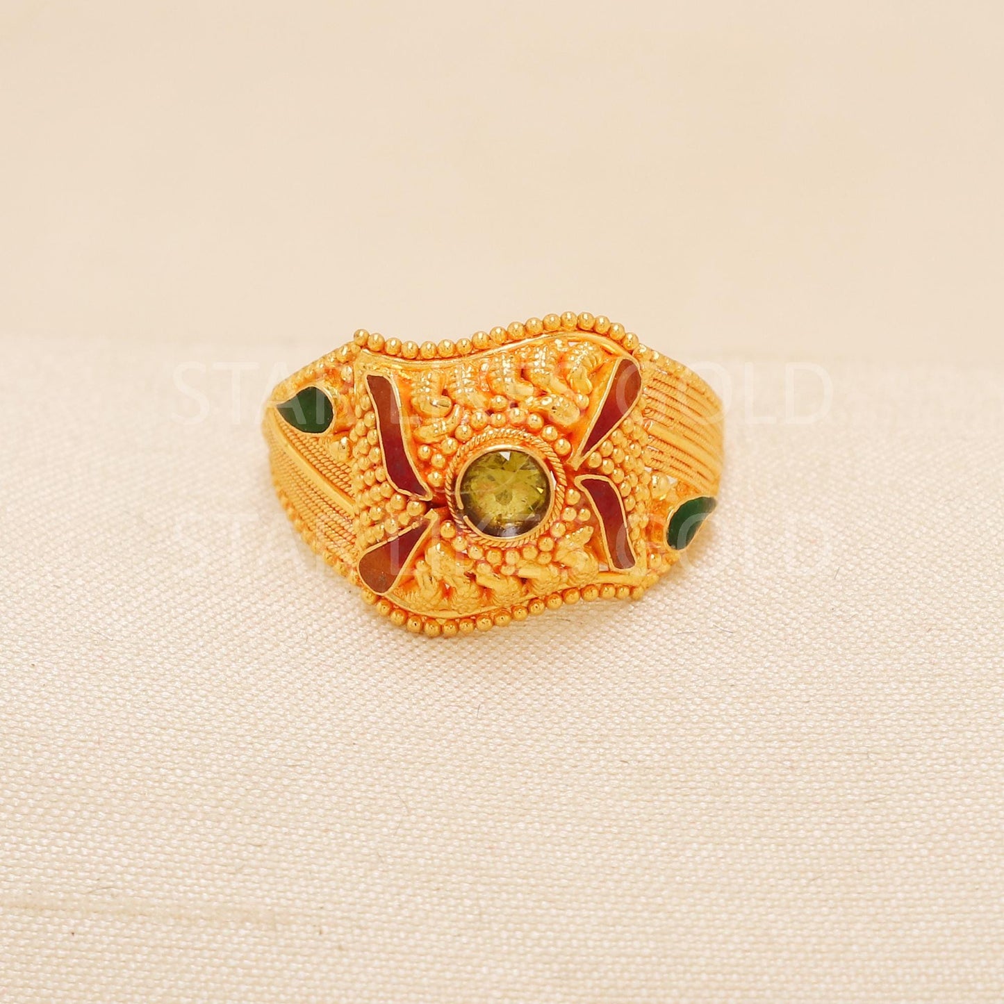 Handcrafted 22k Pure Gold handmade Rings - Artisan Jewelry, 22k Jewelry, Designer Gold Ring, Hallmarked, PR1986