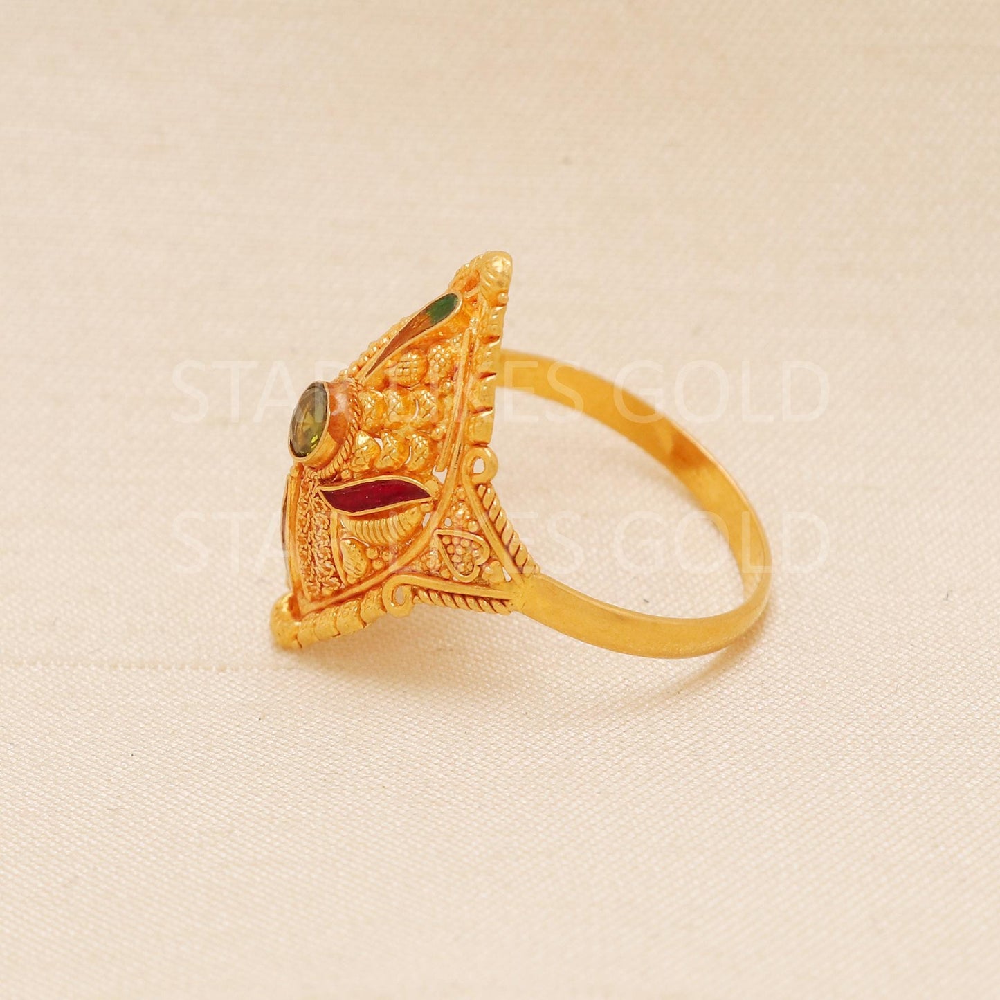 Handcrafted 22k Pure Gold handmade Rings - Artisan Jewelry, 22k Jewelry, Designer Gold Ring, Hallmarked, PR1988