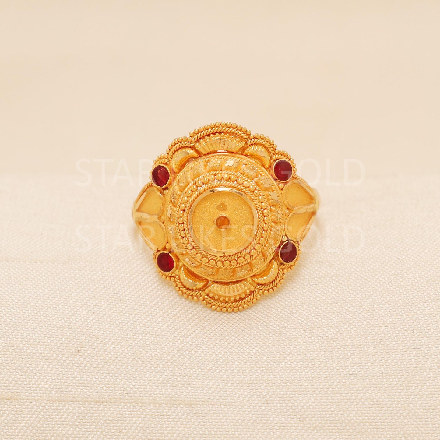 Handcrafted 22k Pure Gold handmade Rings - Artisan Jewelry, 22k Jewelry, Designer Gold Ring, Hallmarked, PR1994
