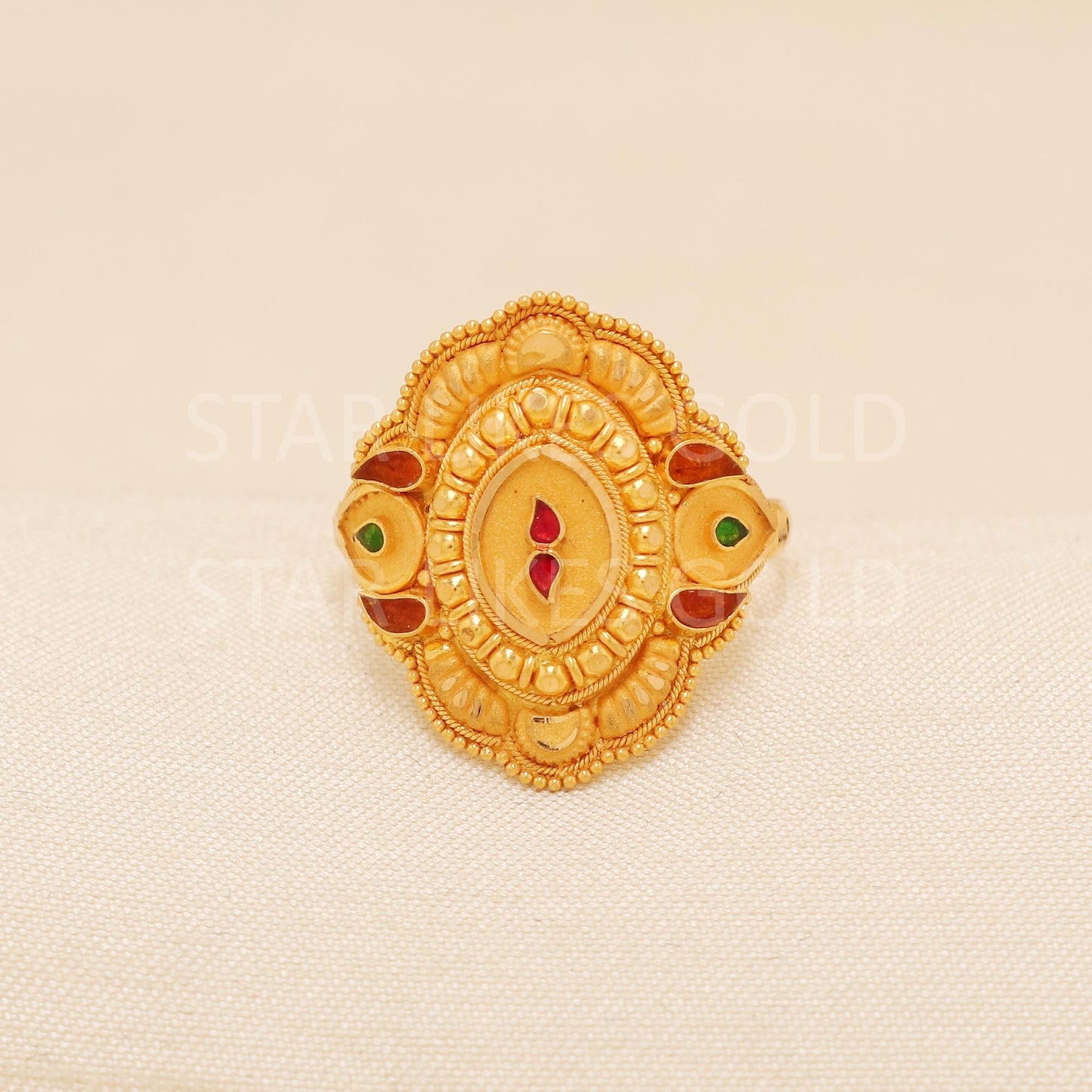 Handcrafted 22k Pure Gold handmade Rings - Artisan Jewelry, 22k Jewelry, Designer Gold Ring, Hallmarked, PR1995