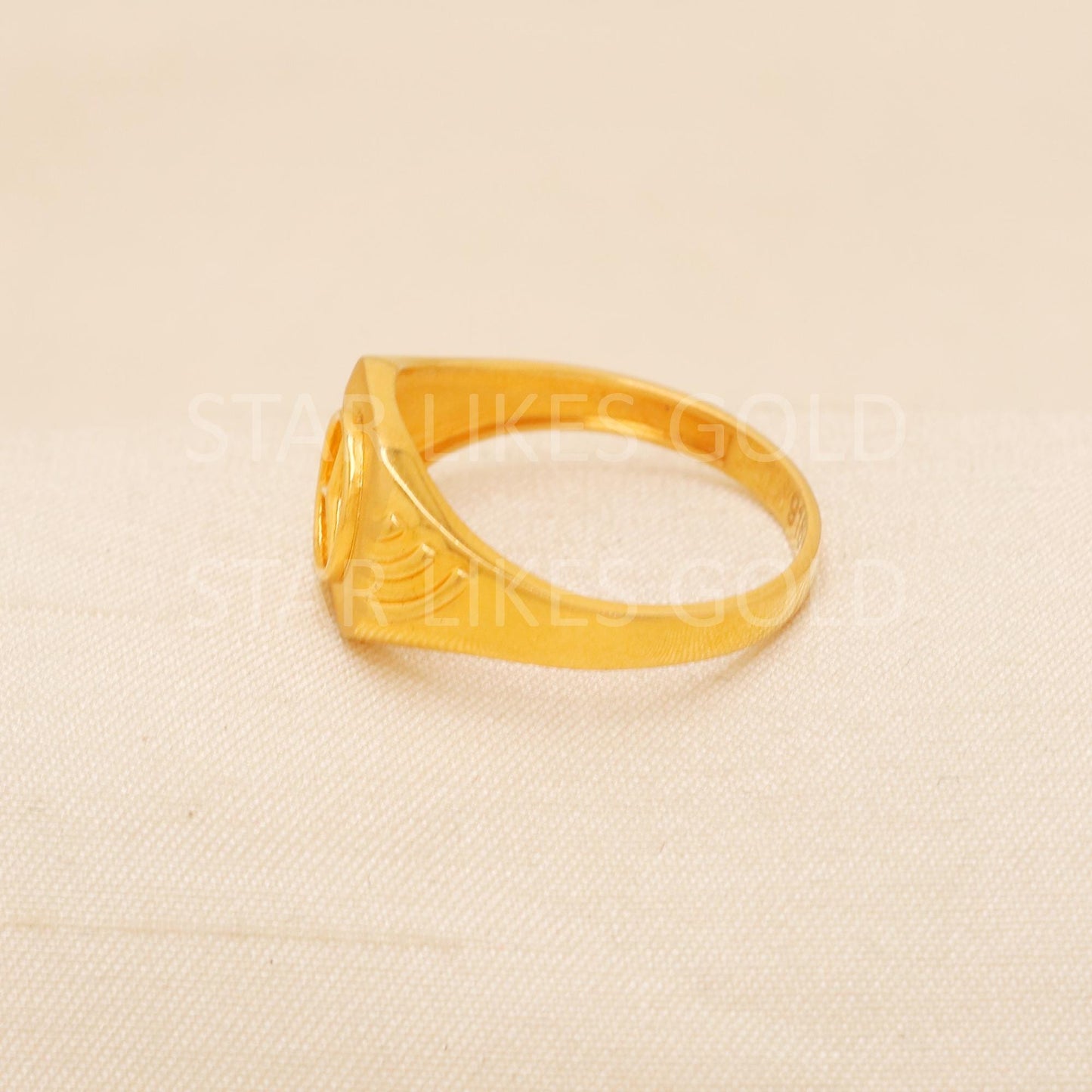 Handcrafted 22k Pure Gold handmade Rings - Artisan Jewelry, 22k Jewelry, Designer Gold Ring, Hallmarked, PR1999