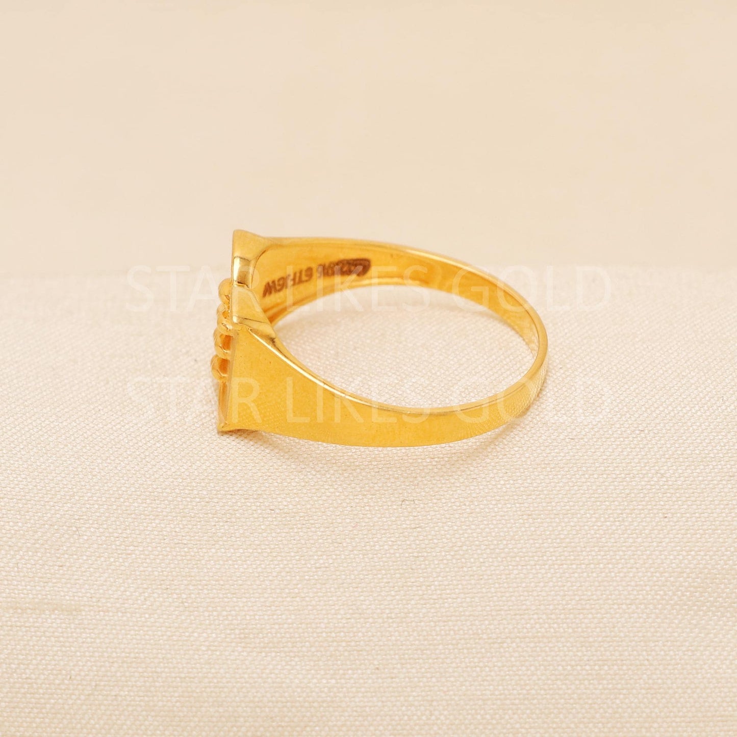 Handcrafted 22k Pure Gold handmade Rings - Artisan Jewelry, 22k Jewelry, Designer Gold Ring, Hallmarked, PR2000