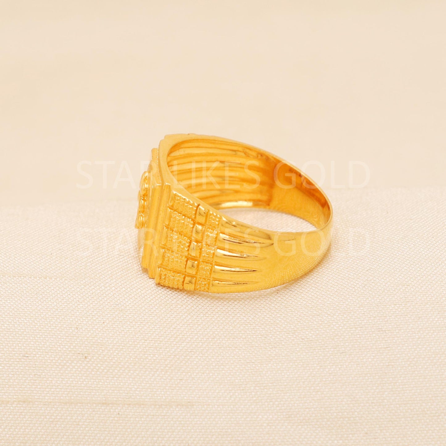 Handcrafted 22k Pure Gold handmade Rings - Artisan Jewelry, 22k Jewelry, Designer Gold Ring, Hallmarked, PR2002
