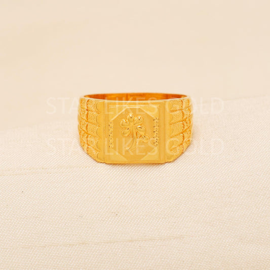 Handcrafted 22k Pure Gold handmade Rings - Artisan Jewelry, 22k Jewelry, Designer Gold Ring, Hallmarked, PR2002