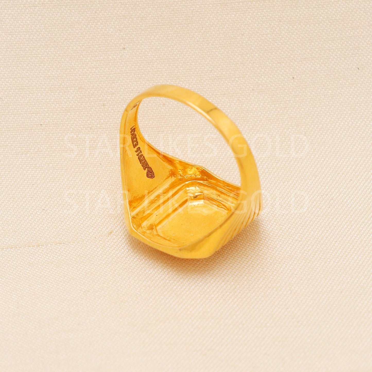 Handcrafted 22k Pure Gold handmade Rings - Artisan Jewelry, 22k Jewelry, Designer Gold Ring, Hallmarked, PR2006
