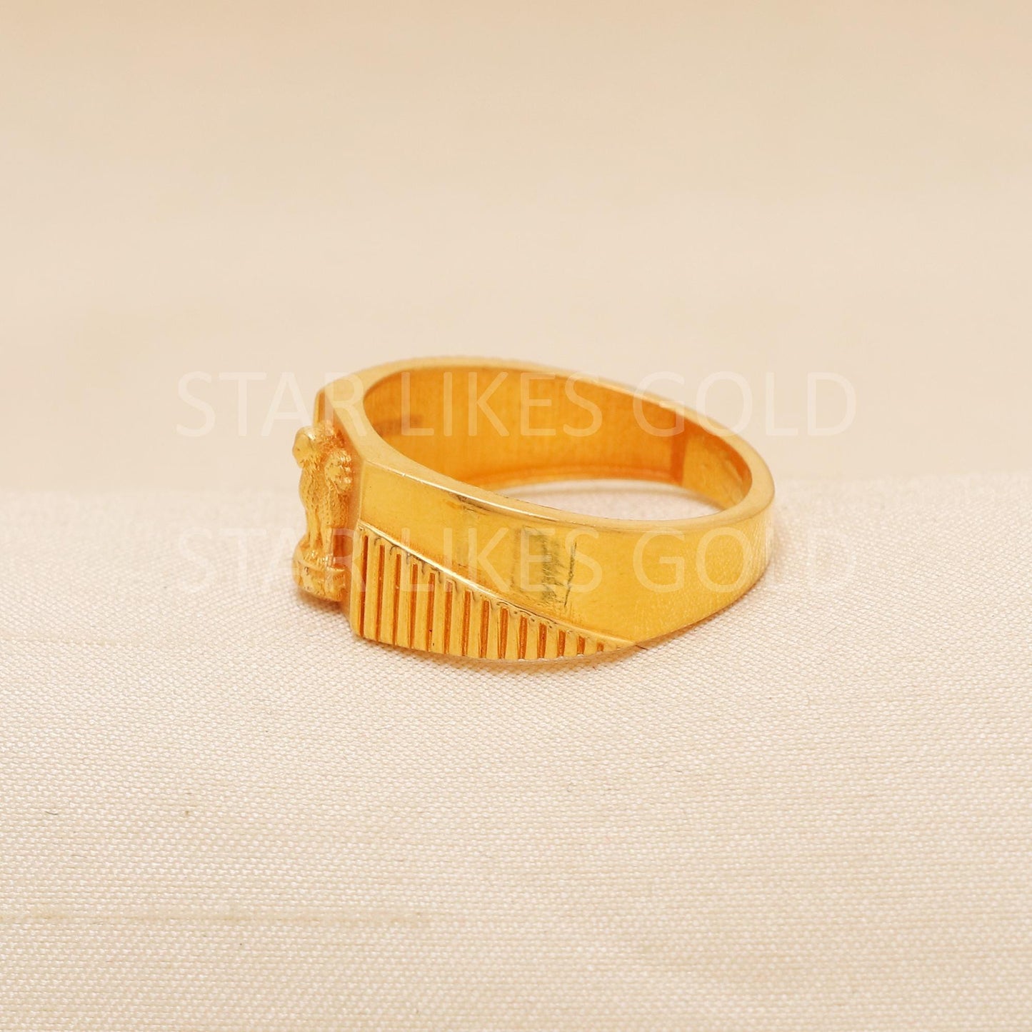 Handcrafted 22k Pure Gold handmade Rings - Artisan Jewelry, 22k Jewelry, Designer Gold Ring, Hallmarked, PR2008